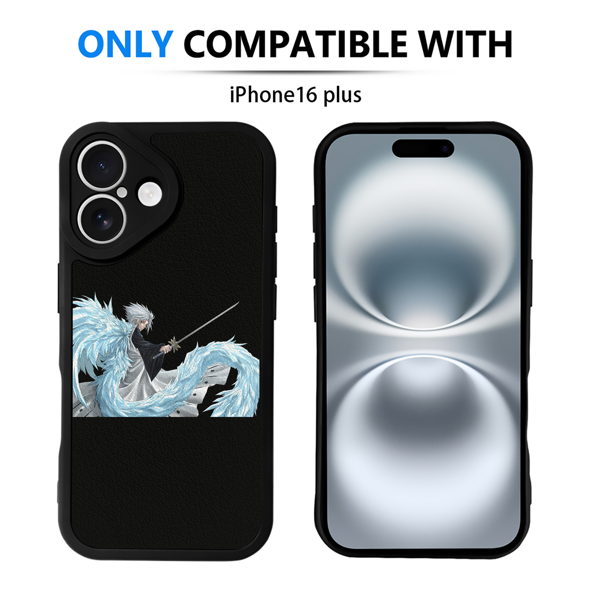 （画像用） ブリーチ 日番谷冬獅郎（ひつがや とうしろう） BLEACH Hitsugaya Toushirou 【iPhone 16シリーズ対応】シリコンスマホケース（レザー調） 材質：シリコン